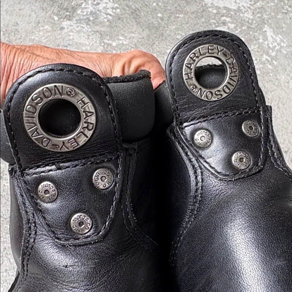 Vintage Harley Davidson, biker boots